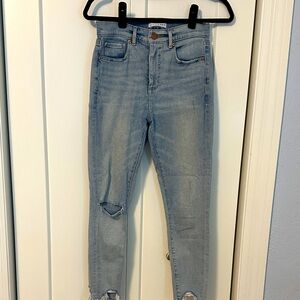 LOFT Denim Skinny Jeans in Light Blue
